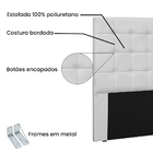 Cabeceira Estofada Cama Box Casal Verona 140cm Corano Branco