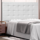 Cabeceira Estofada Cama Box Casal Verona 140cm Corano Branco
