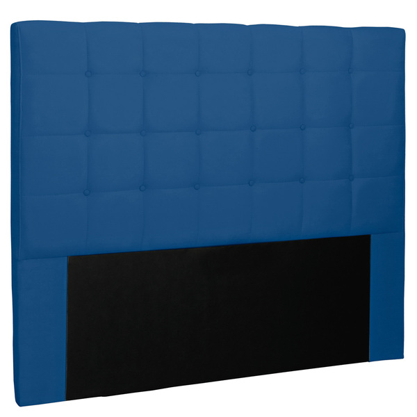 Cabeceira Estofada Cama Box Casal Verona 140cm Suede Azul Mar