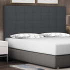 Cabeceira Estofada Cama Box Casal Verona 140cm Suede Cinza -