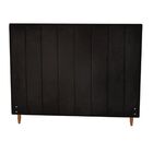 Cabeceira Estofada Cama Box King 193 Cm Vitória Suede Preto
