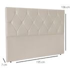 Cabeceira Estofada Cama Box King 195 Cm Alana Veludo Bege