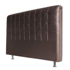 Cabeceira Estofada Cama Box King 195 Cm Alice Corino Marrom