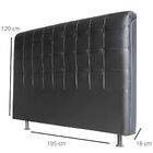 Cabeceira Estofada Cama Box King 195 Cm Alice Corino Preto