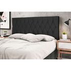Cabeceira Estofada Cama Box King 195 Cm Allana Suede Preto