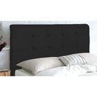 Cabeceira Estofada Cama Box King 195 Cm Ariadne Suede Preto