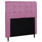 Cabeceira Estofada Cama Box King 195 Cm Ariadne Suede Rosa