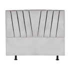 Cabeceira Estofada Cama Box King 195 Cm Ariel Linho Cinza Cla