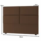 Cabeceira Estofada Cama Box King 195 Cm Bia A01 Suede Marrom