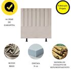Cabeceira Estofada Cama Box King 195 Cm Carla Suede Bege