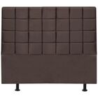 Cabeceira Estofada Cama Box King 195 Cm Clara Corino Marrom