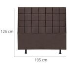 Cabeceira Estofada Cama Box King 195 Cm Clara Linho Marrom