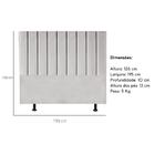 Cabeceira Estofada Cama Box King 195 Cm Esther Linho E Frame