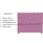 Cabeceira Estofada Cama Box King 195 Cm Geovana Suede Rosa