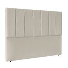 Cabeceira Estofada Cama Box King 195 Cm Greta Suede Bege