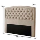 Cabeceira Estofada Cama Box King 195 Cm Jade Suede Bege