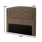 Cabeceira Estofada Cama Box King 195 Cm Jade Suede Marrom