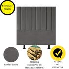 Cabeceira Estofada Cama Box King 195 Cm Karla Corino Cinza