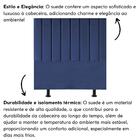 Cabeceira Estofada Cama Box King 195 Cm Karla Suede Azul Mari