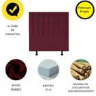 Cabeceira Estofada Cama Box King 195 Cm Laura Suede Bordô