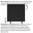 Cabeceira Estofada Cama Box King 195 Cm Laura Suede Preto