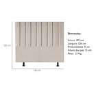 Cabeceira Estofada Cama Box King 195 Cm Laura Veludo Bege