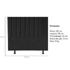 Cabeceira Estofada Cama Box King 195 Cm Lídia Linho E Frame P