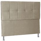 Cabeceira Estofada Cama Box King 195 Cm Lisboa Suede Bege