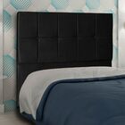 Cabeceira Estofada Cama Box King 195 Cm Lisboa Suede Preto