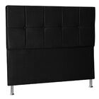 Cabeceira Estofada Cama Box King 195 Cm Lisboa Suede Preto