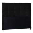 Cabeceira Estofada Cama Box King 195 Cm Londres Corino Preto