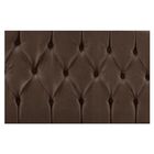 Cabeceira Estofada Cama Box King 195 Cm Madri Suede Marrom