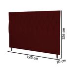 Cabeceira Estofada Cama Box King 195 Cm Madri Suede Marsala