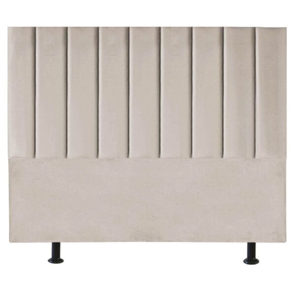 Cabeceira Estofada Cama Box King 195 Cm Maisa Linho Bege