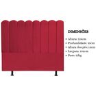 Cabeceira Estofada Cama Box King 195 Cm Maitê Suede Vermelho