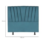 Cabeceira Estofada Cama Box King 195 Cm Malu Suede Azul Turqu