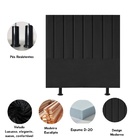 Cabeceira Estofada Cama Box King 195 Cm Maria Veludo Preto