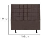Cabeceira Estofada Cama Box King 195 Cm Mariana Linho Marrom