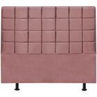 Cabeceira Estofada Cama Box King 195 Cm Mariana Suede Rosê