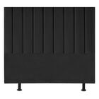 Cabeceira Estofada Cama Box King 195 Cm Mavie Linho Preto