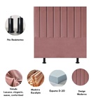 Cabeceira Estofada Cama Box King 195 Cm Mavie Veludo Rosê
