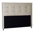 Cabeceira Estofada Cama Box King 195 Cm Miami Corino Bege