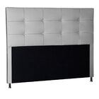 Cabeceira Estofada Cama Box King 195 Cm Miami Corino Cinza