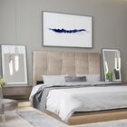 Cabeceira Estofada Cama Box King 195 Cm Miami Suede Bege