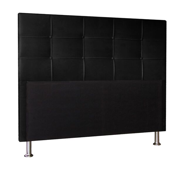 Cabeceira Estofada Cama Box King 195 Cm Miami Suede Preto