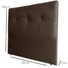 Cabeceira Estofada Cama Box King 195 Cm Nina Veludo Marrom