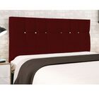 Cabeceira Estofada Cama Box King 195 Cm Opala Suede Marsala