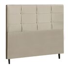 Cabeceira Estofada Cama Box King 195 Cm Style Suede Bege