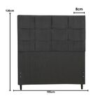Cabeceira Estofada Cama Box King 195 Cm Style Suede Preto