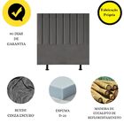 Cabeceira Estofada Cama Box King 195 Cm Taís Suede Cinza